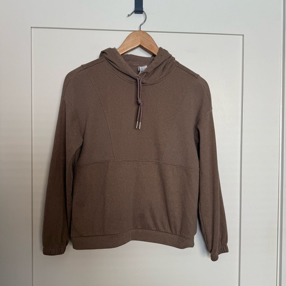 RBX Active Hoodie Top Womens Sz S Brown Long Sleeve Athletic Running Gym Soft
